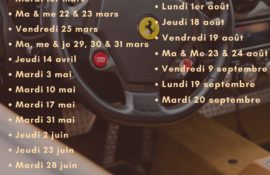 Calendrier 2022 roulages ACD Motorsport